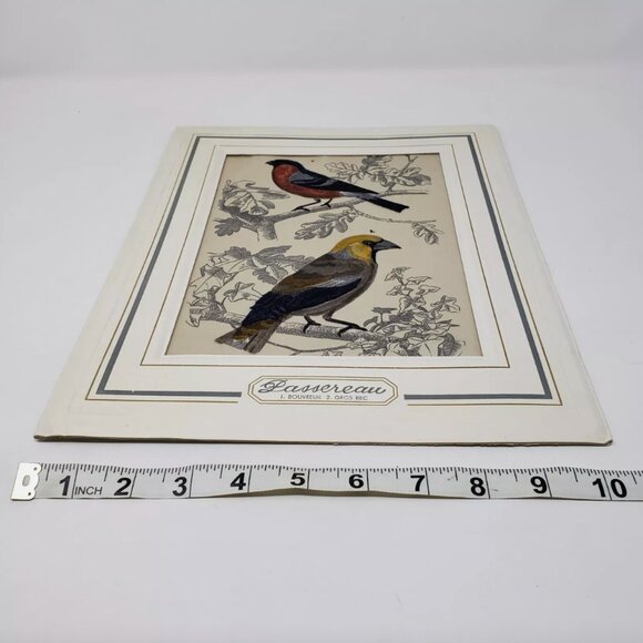 Bianchini Ferier Passereau Lyon Silk Art Bouvreuil & Gros Bec Birds Passereaux - Picture 7 of 9